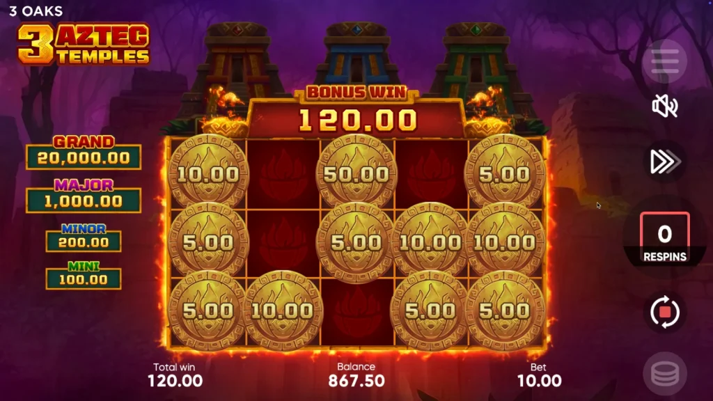 3 Aztec Temples Big Win